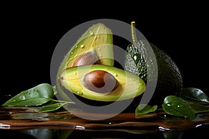 Healthful Fresh avocado. Generate Ai