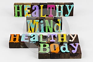 Healthy mind body health active wellness mental physical activity