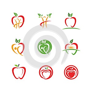 Healthy apple vector design icon