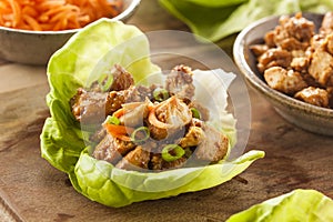 Healthy Asian Chicken Lettuce Wrap