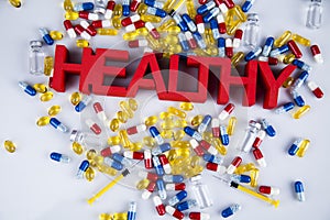 Healthy background, Pills, Tablets, Capsule background