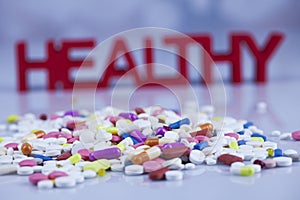 Healthy background, Pills, Tablets, Capsule background