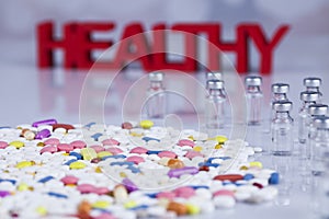 Healthy background, Pills, Tablets, Capsule background