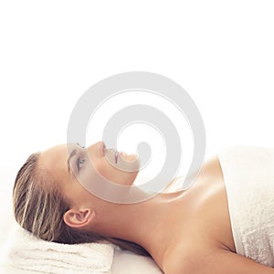 Healthy and Beautiful Woman in Spa. Recreation, Energy, Health, Massage and Healing.