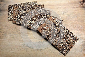 Healthy biscuits with wholegrains and seeds