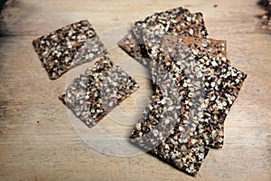 Healthy biscuits with wholegrains and seeds