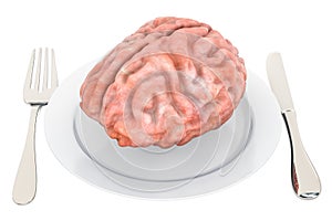 Healthy Brain Food concept, 3D rendering
