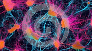 healthy brain tissue, showcasing the complex network