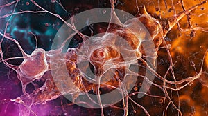 healthy brain tissue, showcasing the complex network