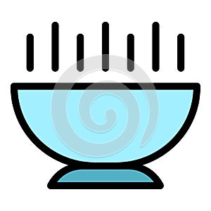 Healthy breakfast icon color outline vector