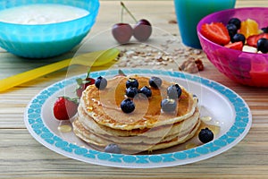 Healthy breakfast with pancake