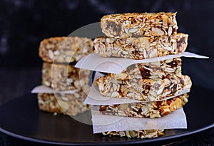 Healthy breakfast snack granola bars