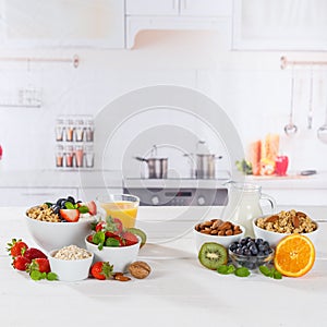 Healthy breakfast strawberry yogurt fruit bowl pot eating yoghurt food copyspace copy space square