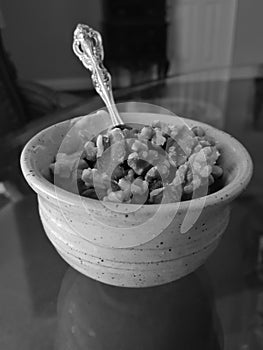 Healthy Breakfast Walnut Bowl Still Life