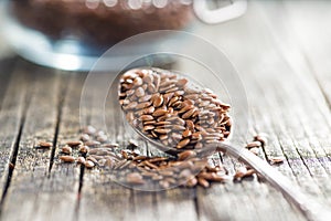 Healthy brown linseed.