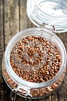 Healthy brown linseed.