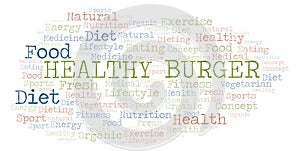 Healthy Burger word cloud.