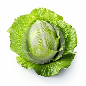 Healthy Cabbage Slices On White Background - Caras Ionut Style