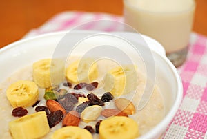 Healthy cereal and soya bean milk