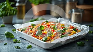 Healthy Chicken Dish Baking Tray