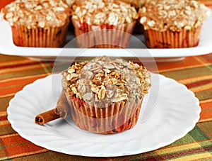 Healthy Cinnamon, Apple and Granola Muffins