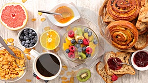 Healthy continental breakfast