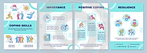 Healthy coping skills for teens mint brochure template