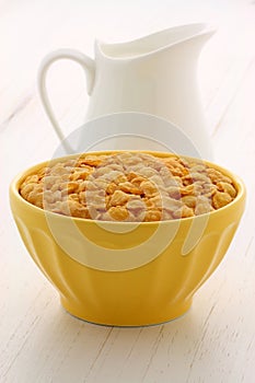 Healthy corn flakes breakfast