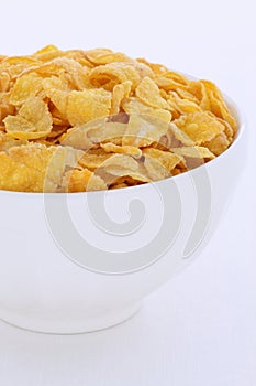 Healthy corn flakes breakfast