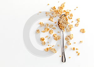 Healthy Corn Flakes with milk for Breakfast on table