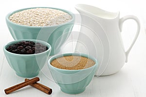 Healthy and delicious oatmeal ingredients