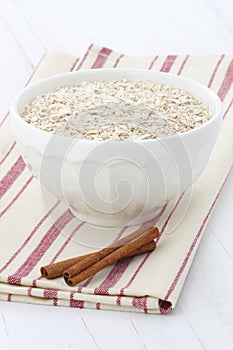 Healthy and delicious oatmeal ingredients photo