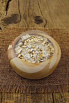 Oatmeal oat flakes  healthy food for slenderness slim