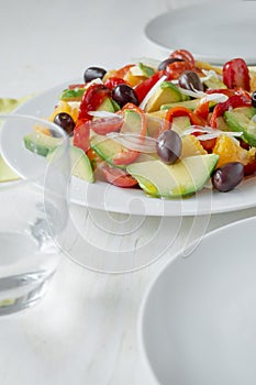 Healthy diet. Fruit and vegetables salad