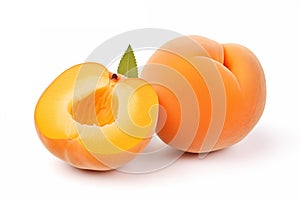 A healthy diet and a good supply of antioxidants. Apricot isolated on white background.