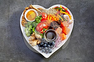 Healthy diet for heart and cardiovascular system photo