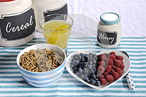 Healthy diet high dietary fiber breakfast photo