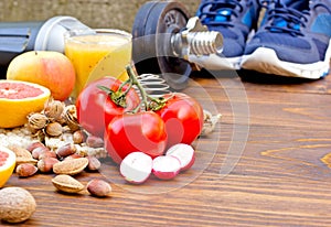 Healthy diet and sports activity to a healthy life