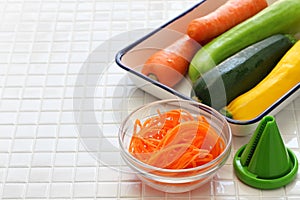 Healthy diet vegetable noodles salad
