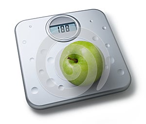 Healthy Diet Weight Scales Apple photo