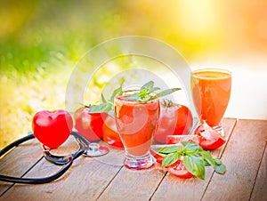 Healthy drink - tomato juice