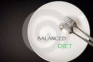 Healthy eating concept: Balanced diet