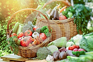 Healthy eating, healthy food, fresh vegetarian food on table