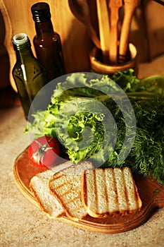 Organic vegan prepare on cuisine photo