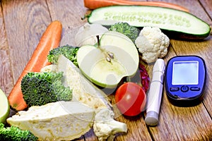 Healthy eating to health without diabetes, concept of healthy diet