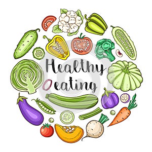 Healthy eating and vegan concept