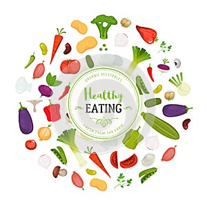 Healthy Eating And Vegetables Background