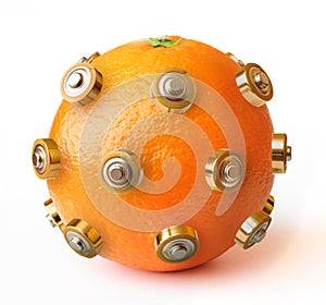 Healthy energy orange isolated