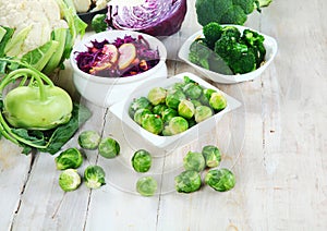 Healthy Farm Vegetables on Top of Wooden Table