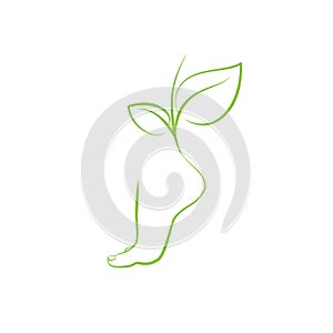 Healthy feet vector spa symbol